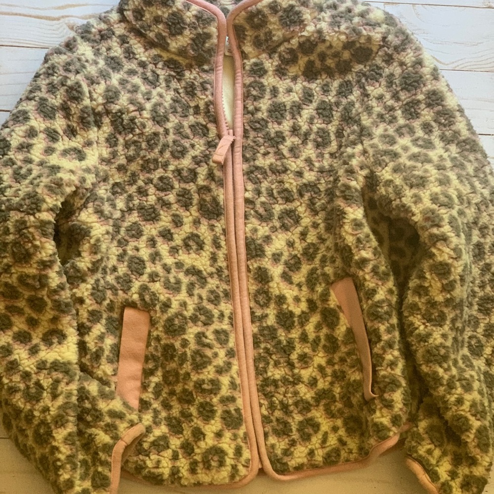 Cozy Leopard Print Kids Jacket